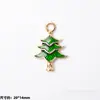 Colgante de Aleación Esmaltada Navideño Colgante de Gota Papá Noel Muñeco de Nieve Reno Colgante de Dibujos Animados Accesorios para Joyería DIY Pulsera Al Por Mayor