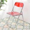 Silla Transparente Hogar Moderna Silla de Comedor Acrílica Simple Tienda de Ropa Silla con Respaldo ins Celebridad de Internet Maquillaje Silla Plegable
