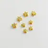 Cuentas espaciadoras de estrella de cinco puntas conservantes del color envueltas en oro de 14 quilates, estrella brillante con agujero pasante, espaciador para pulsera, collar, accesorios de joyería con cuentas