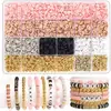 Vendas Diretas da Fábrica Transfronteiriço Amazon 6mm Argila Macia Colorida Contas de Letras Conjunto de Joias DIY Caixa Miçangas Envio 48H