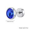 Pendientes de acero inoxidable con circonita blanca pendientes sencillos para hombre pendientes pequeños joyería de moda personalizada ES-332