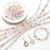 Cuentas de criolita transparentes de 8 mm, colores mezclados, superficie lisa, cuentas redondas, accesorios para joyería DIY, accesorios para bolsos de cuentas, pulseras, materiales de accesorios