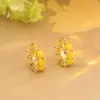Populares Aretes de Zirconia Rosa de Lujo con un Toque Niche de Alta Gama, Elegantes, Suaves y Etéreos, Adecuados para el Uso Diario