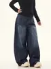 2025 Nuevos Jeans Scimitar Diseño Retro Tres Dimensiones Para Mujer Combinan con Todo Pierna Ancha Relajada Pantalones Hoz