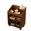 Carro Móvil Estilo Antiguo Mesa Lateral Avanzada para Sofá Estante Retro para Mesita de Noche Gabinete de Almacenamiento para Escritorio de Oficina