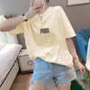 Top Negro Versátil de Verano Camiseta de Manga Corta 100% Algodón para Mujer, Moderna y a la Moda, Rejuvenecedor, Corte Holgado, Adelgazante, Camiseta Básica Fina