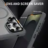 Funda de teléfono s26 con textura mate, succión magnética y soporte para lente, dos en uno, adecuada para teléfonos Samsung