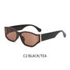 Gafas de Sol Curvas Ojo de Gato 2024 Nuevas para Mujer Anti-UV de Alto Nivel Todas las Combinaciones Gafas de Sol Transfronterizas