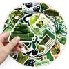 50 folhas adesivos clean girl realistas verde cruzado estilo ins fresco à prova d'água decoração garrafa de água adesivos de telefone