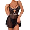 Ropa Interior Sexy Europea y Americana Nueva Pasión Seductora Pijama Sexy de Invierno Sin Quitarse Falda de Tirantes Deseo Puro para Molestar en la Cama