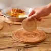 Esterilla aislante, posavasos, alfombrilla tejida de ratán para el hogar anti-quemaduras para ollas, alfombrilla para cuencos, alfombrilla de mesa resistente a altas temperaturas, alfombrilla de plato resistente al calor, soporte para tetera