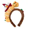 Navidad Lindo Felpa Caramelo Muñeco de Nieve Diadema Accesorios para el Cabello Diadema para Foto de Vacaciones Peine para Lavado de Cara Maquillaje Niña