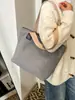 Moda Otoño e Invierno 2024 Nueva Bolso de Lana para Mujer Simple Engrosado Gran Capacidad Bolso de Hombro y Mano Bolso Tote Vintage