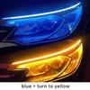 Tira Guía de Luz LED Ultradelgada 30/45/60/70cm Tira de Luz Diurna Secuencial de Doble Color Luz Decorativa Luz de Coche