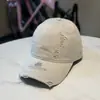 Boné de Baseball Bordado com Letras Estilo Retrô Americano para Mulheres, Boné Versátil Estilo Coreano com Aba Macia Que Faz o Rosto Parecer Menor, Adequado para Circunferência de Cabeça Grande, Chapéu da Moda