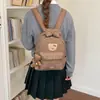 Mochila de Grande Capacidade com Design de Nicho Estilo Coreano para Mulheres 2026 Novo Estilo Estudante Viagem Escolar Casual Simples Bolsa de Ombro Duplo