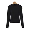 Xmy2555-25 Nuevo Estilo de Invierno Estilo Europeo y Americano Puro Deseo Forro Polar Cálido Cuello Redondo Manga Larga Ajustado Camiseta Interior Base
