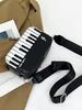 Nota de Moda Bolso Pequeño Cuadrado Negro Piano y Blanco para Niña Bolso de Estilo Nuevo Bolso de Mujer Bolso Cruzado de un Hombro Versátil Bolso de Regalo Moderno