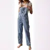 Overol de Mezclilla de Verano 2026 Estilo Commuter para Mujer Casual Cómodo Holgado Lavado En Stock