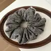 Scrunchie Retro de Rayas Suave Tejido Estilo Coreano para Mujer, Tamaño Grande, Relleno de Algodón, Suave Cinchuelo para el Cabello que No Daña el Cabello