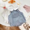 Ropa de bebé de otoño para niña, cuello de muñeca, camisa floral + bolsillo, bolso vaquero con correa, ropa gruesa, traje de escalada