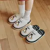 Pantuflas de algodón auténticas de pingüino Pingu para hombre y mujer, antideslizantes para interiores, cálidas para otoño e invierno, lindas pantuflas peludas para parejas