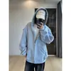 Moletom com capuz patchwork xadrez retrô americano de peso pesado, unissex, jaqueta esportiva casual de outono