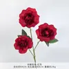 Rosa Meio Açucarada Flor Artificial Falsa Rosa Adereços de Casamento Decoração de Parede de Flores Exibição de Sala de Estar Arranjo de Flores para Corredor Atacado