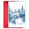 Amazon Tamanho Grande Fresco Azul Inverno Natal Cartão de Saudação Conjunto de Envelopes Cartão de Feriado de Alto Valor