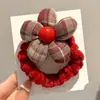 Elástico de Cabelo com Laço de Lã, Bola de Cabelo, Elástico de Cabelo de Ursinho, Argola de Cabelo Elegante de Veludo, Flor de Cabelo