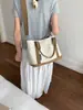 Bolsa Feminina de Grande Capacidade, de Alta Qualidade, Bolsa Tote de Ombro Versátil, Bolsa Saco de Lona Portátil Simples para o Dia a Dia
