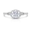 Tiktok Live Venta Caliente Color Huevo de Paloma Piedra Preciosa Flor de Hielo Cortada Anillo Moda Simple Deslumbrante Transparente Diamante de Alto Carbono Joyería