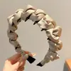 Diadema Ondulada Marrón para Mujer, Uso Diario, Antideslizante, con Dientes, para Lavarse la Cara, Accesorio para el Cabello