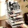 Caixa Organizadora de Cosméticos Mesa de Maquiagem High-End Prateleira para Produtos de Skincare Batom Perfume Caixa de Armazenamento de Máscaras