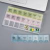 Caixa de Pílulas Colorida de Grande Capacidade com 21 Compartimentos, Caixa Dispensadora de Pílulas Portátil para 7 Dias por Semana, Caixa de Armazenamento de Plástico para Medicamentos a Qualquer Momento