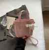 Bolsa Balde Casual Texturizada da Moda Tendência 2025 Primavera Nova Elegante Nicho Moda Bolsa de Ombro Transversal Feminina