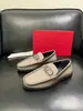 Sapatos Slip-On de Couro Genuíno Estilo Luxo Leve, Venda Quente Transfronteiriça, com Fivela de Metal Frgm, Fornecimento Direto da Fábrica