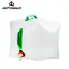 Bolsa de Agua Plegable para Exteriores de 20L Contenedor de Agua Portátil de Gran Capacidad Botella de Agua Cubo de Agua de Plástico Equipo de Camping Suministros