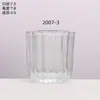 Taza de Vela Transparente, Taza Vacía, Portavelas de Vidrio Engrosado, Contenedor de Velas Rayado Vertical, Botella de Vidrio, Decoración del Hogar de Sodio-Calcio