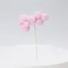 Pastel de Cumpleaños de Globo Aerostático Estéreo Adornos Decorativos Nubes de Malvavisco de Felpa Bandera para Pastel de Mesa de Postres