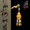 Grampo de Cabelo de Ébano Estilo Antigo para Meninas Adereço de Cabeça Hanfu Novo Estilo Chinês Acessórios Simples Saia com Rosto de Cavalo com Acessórios de Cabelo para Crianças