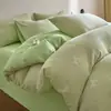 Nueva Colección Primavera/Verano 2026: Juego de Cama de Cuatro Piezas Jacquard Teñido en Hilo Grado A 100% Algodón Transpirable y Suave con la Piel Gasa de Doble Capa Algodón Lavado