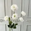 Flores Artificiales Rosa Montaña Nevada de 5 Cabezas para Decoraciones de Boda, Arreglos para Salón de Bodas, Decoración del Hogar, Flores Artificiales