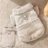 Ropa para Perros al por Mayor en Serie de Color Macarrón Azul, Abrigo Sencillo de Algodón Doble Cara con Cuello Vuelta, Ropa de Invierno de Felpa de Dos Patas con Mangas Largas