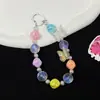 Japonés Coreano Dibujos Animados Oso Pequeño Conejo Pulsera Colorida Correa Funda de Teléfono Cadena de Cuentas Hecha a Mano Llavero Accesorios para Coche Bolso de Niñas