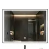 Espejo de baño inteligente LED táctil, espejo sin marco antivaho de alta definición, montado en la pared para baño, proyecto de hotel, espejo de tocador y maquillaje