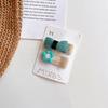 Otoño e invierno terciopelo coreano lana flor clip lateral para niños lindo pasador de tela con lazo dulce accesorios para el cabello para niñas
