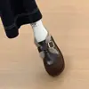 Zapatos Birkenstock de Suela Gruesa, Mocasines para Mujer, Botas de Nieve Populares de Invierno 2025 de Suela Gruesa, Zapatos Cálidos de Algodón, Zapatos Pequeños de Cuero Negros con Forro de Felpa