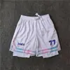 Pantalones Cortos Deportivos de Tres Puntos a la Rodilla Solo Fitness Doble Capa Falso Dos Piezas Anti-Exposición Pantalones de Entrenamiento de Verano Baloncesto Americano
