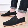 Nuevos Zapatos de Tela de Pekín Antiguo para Primavera y Otoño Zapatos de Hombre Slip-On Suela Tbottomon Zapatos de Trabajo Tenis Casuales Zapatos de Papá para Hombre